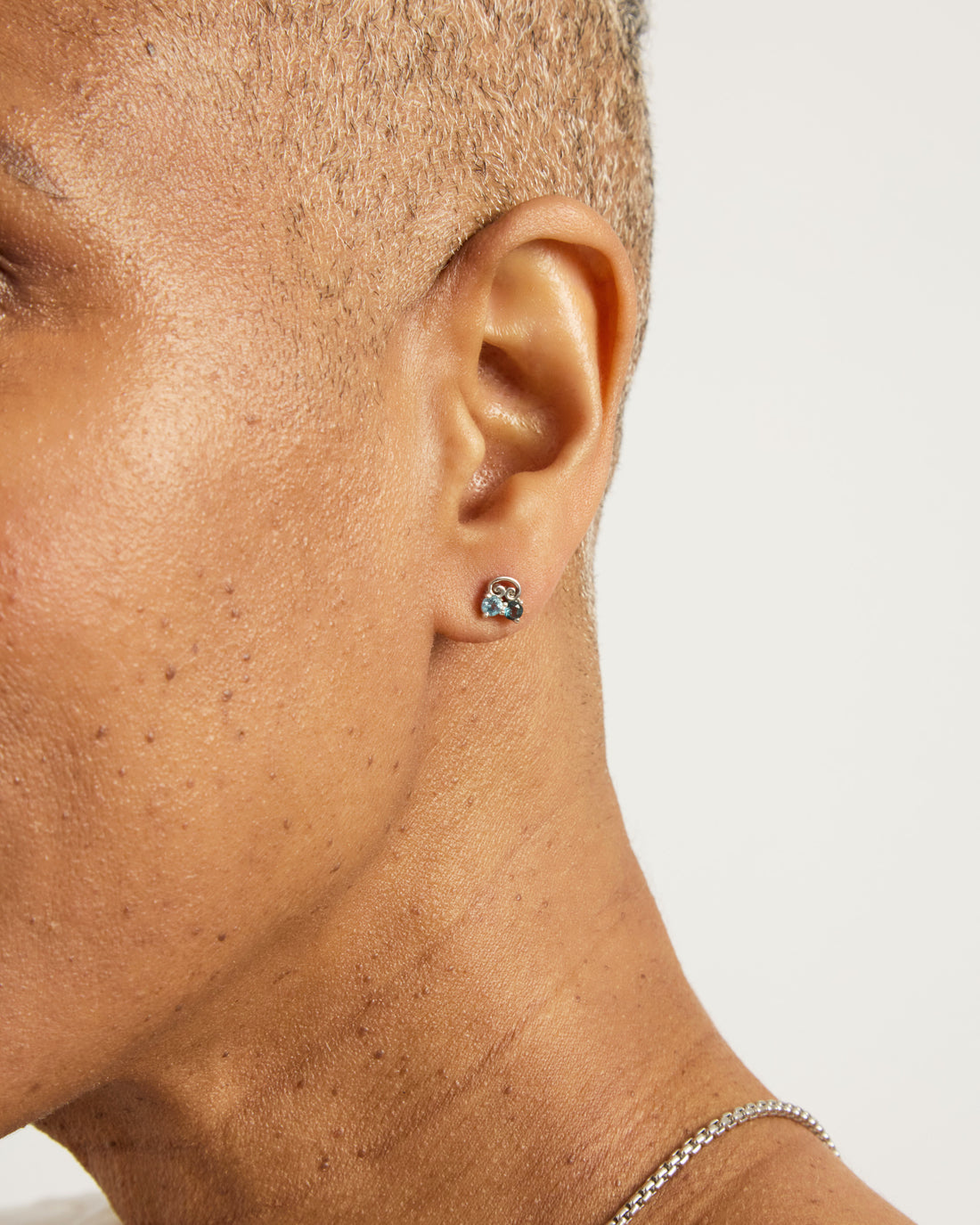 Petroglyph & Double Stone Studs - London Blue Topaz/Hampton Blue Topaz