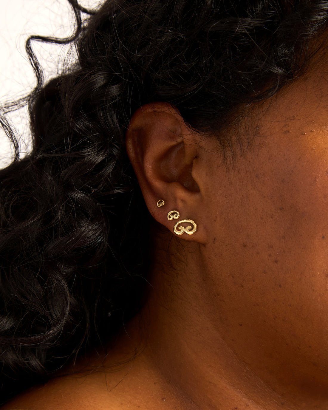 14K Gold Petroglyph Studs