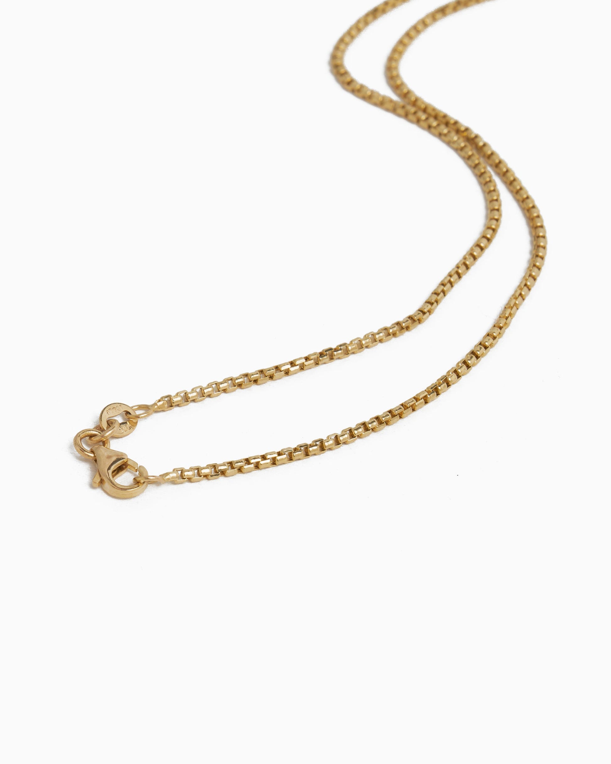 14K Solid Gold Nautical Box Chain