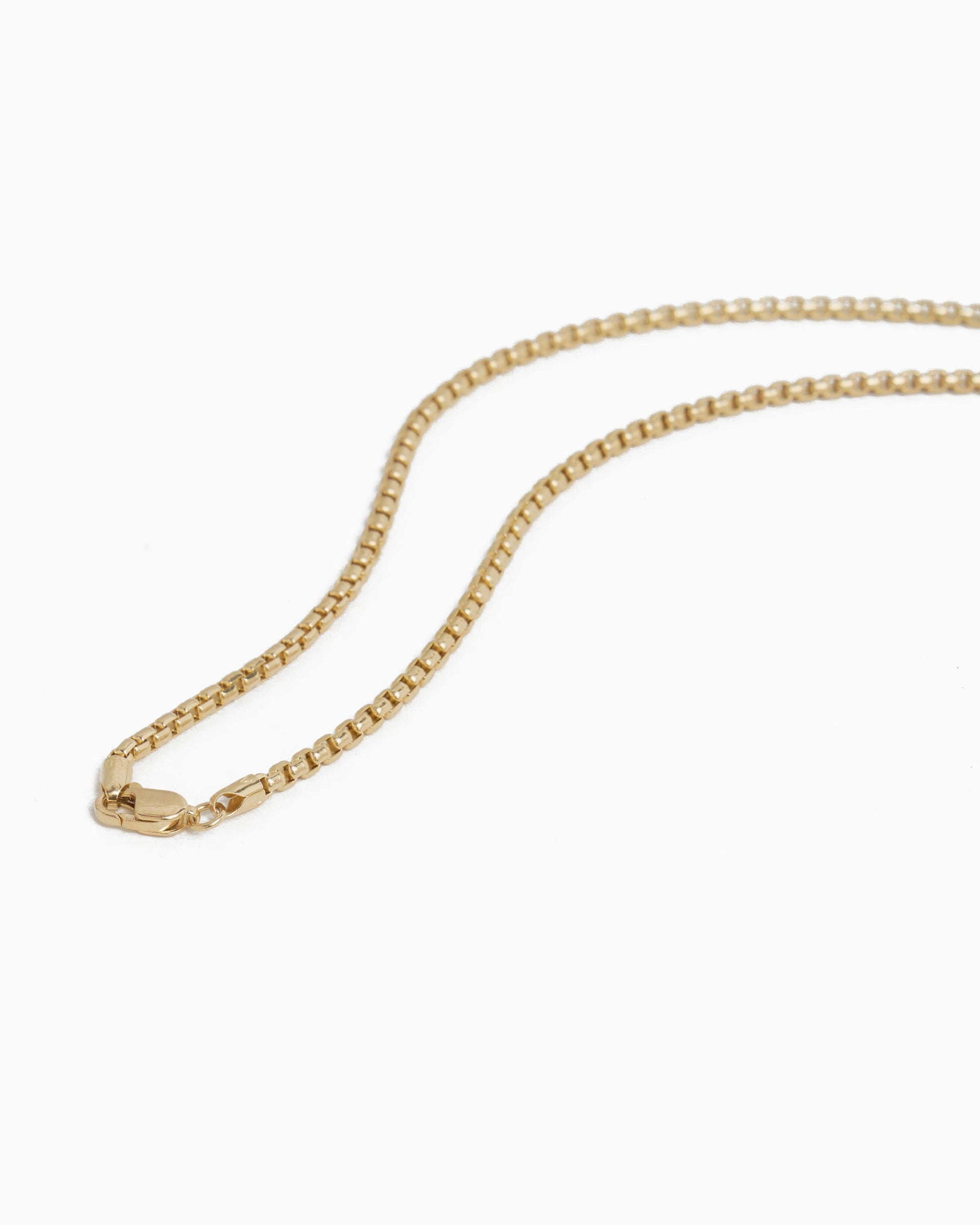 14K Solid Gold Nautical Box Chain