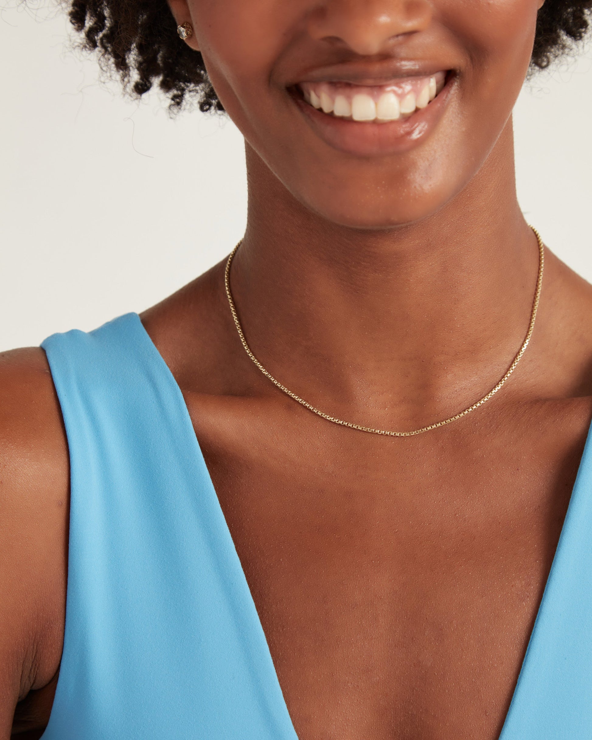 14K Solid Gold Nautical Box Chain