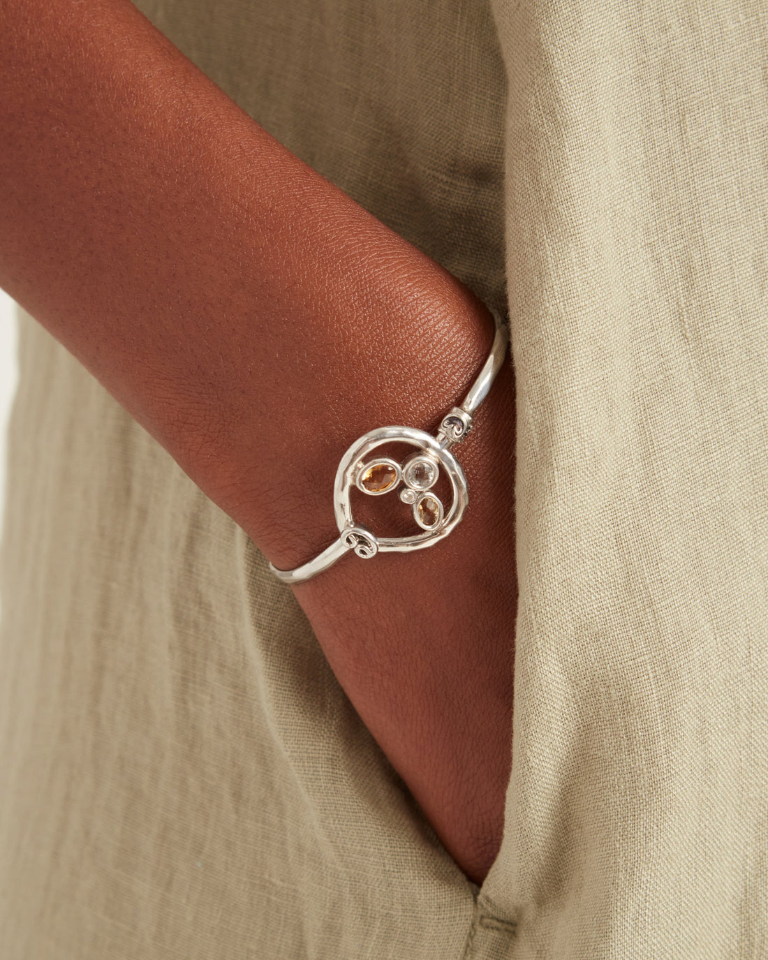 Tides of Treasure Hook Bracelet - London Blue Topaz/Hampton Blue Topaz/Sky Blue Topaz/White Zircon