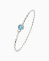Princess Petroglyph Twisted Bangle - Hampton Blue Topaz