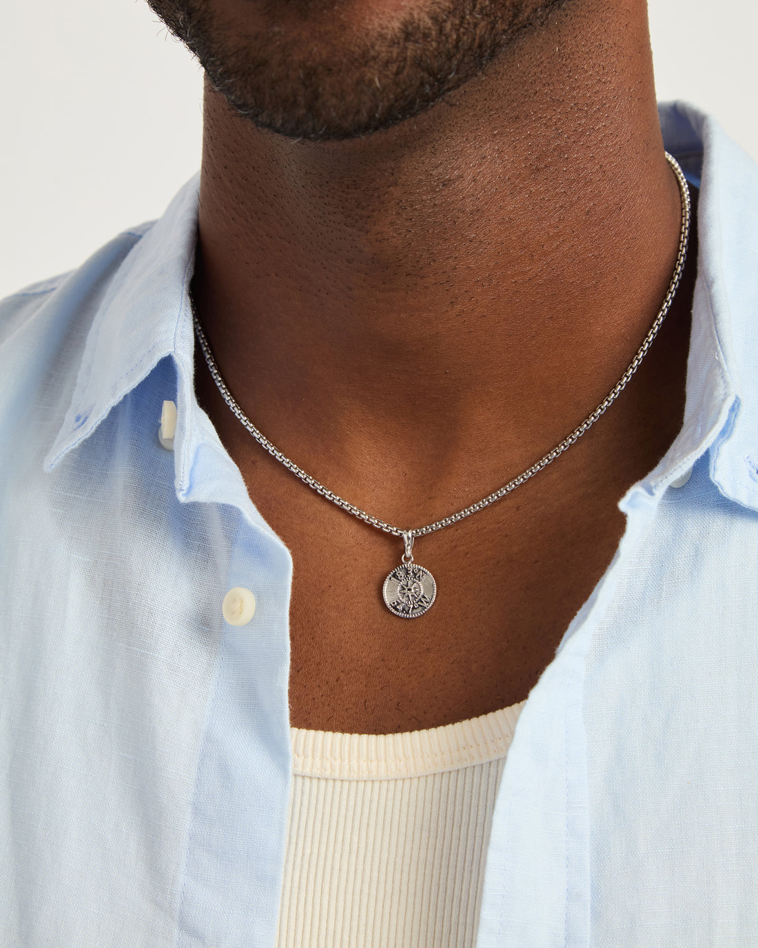 St. John Coordinates Medallion Pendant