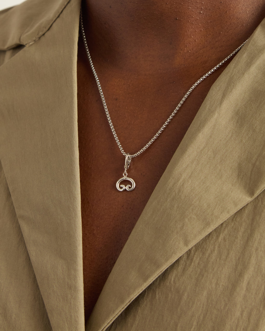 Petroglyph Charm with Crab Claw Bail