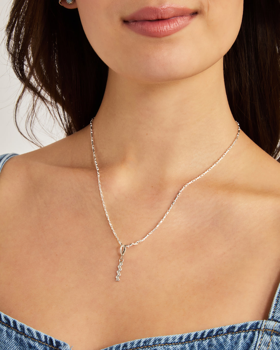 Astrology Charm with Crab Claw Bail - Aquarius