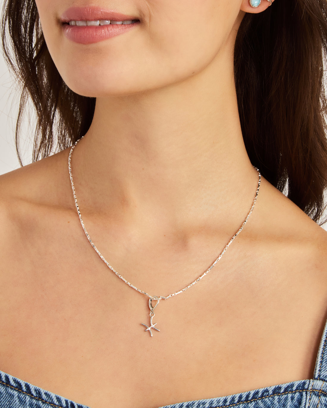 Astrology Charm with Crab Claw Bail - Pisces