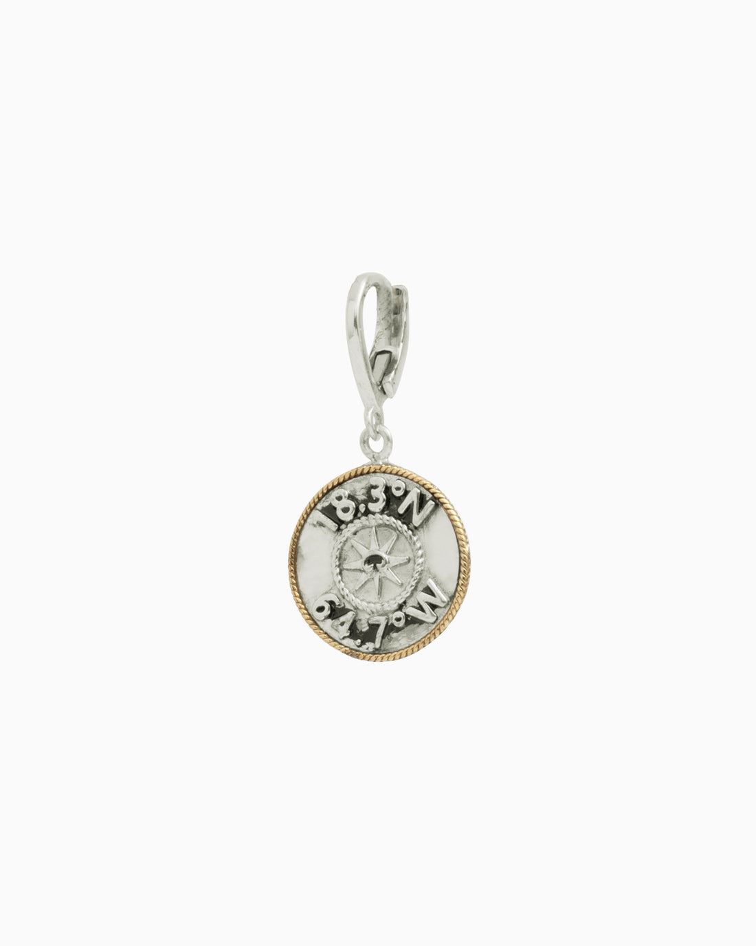 St. John Coordinates Medallion Charm with Crab Claw Bail