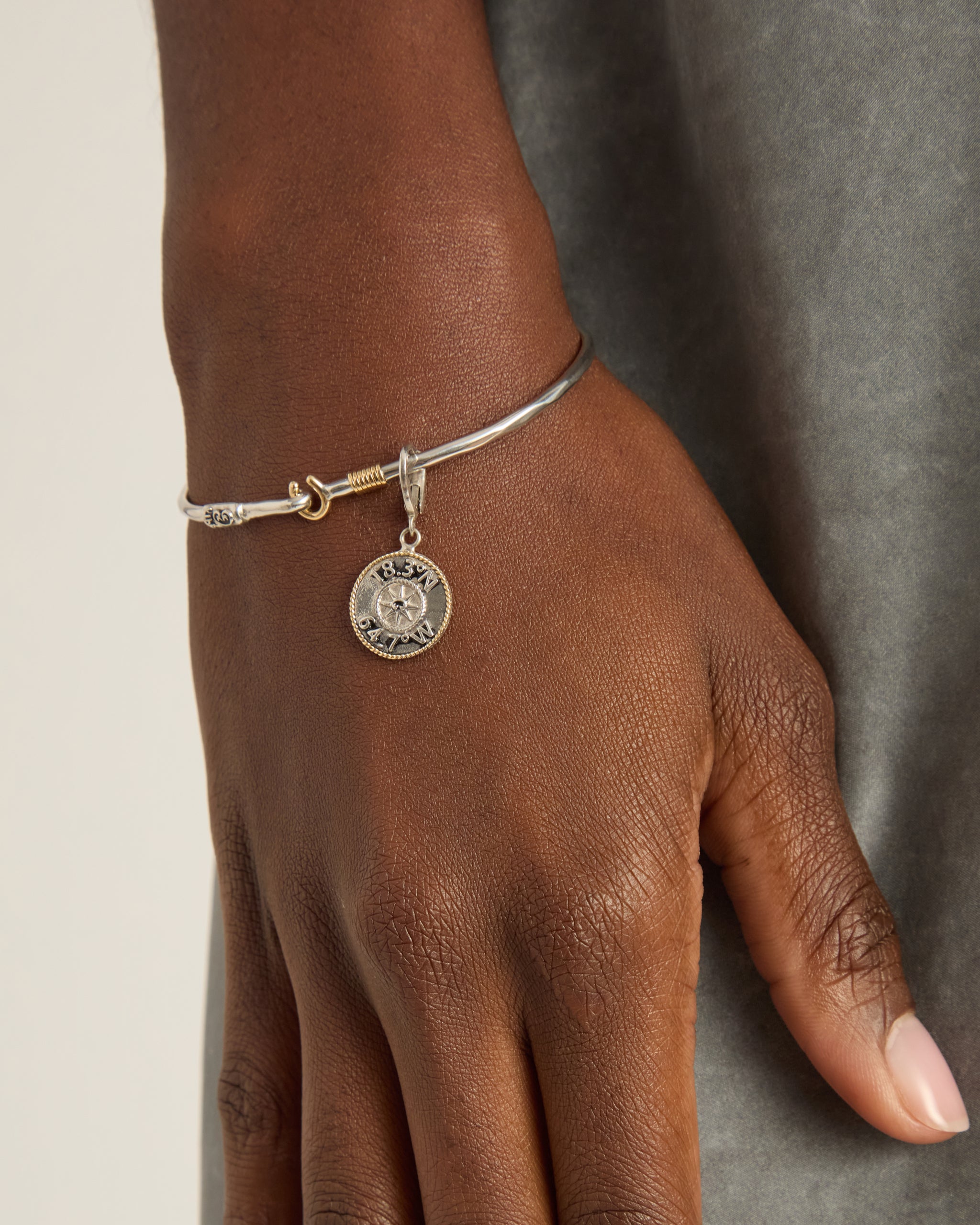 St. John Coordinates Medallion Charm with Crab Claw Bail