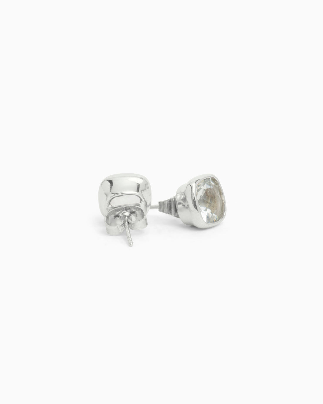 Classic Square Studs - Prasiolite