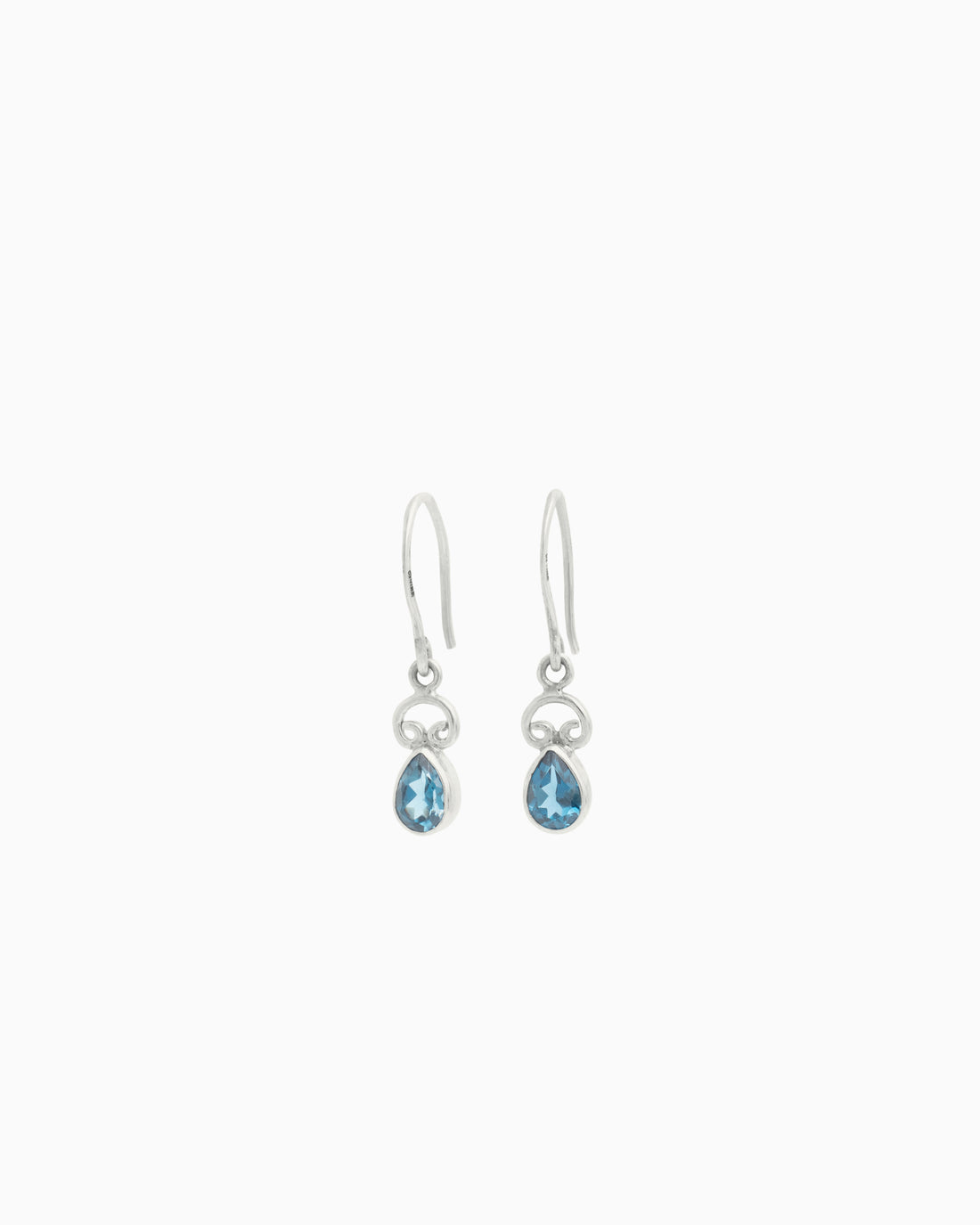 Teardrop Dangles - London Blue Topaz