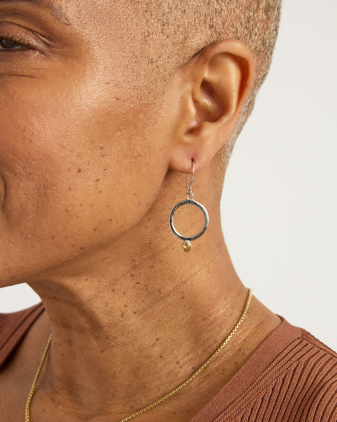 One Love Drop Earrings - Citrine