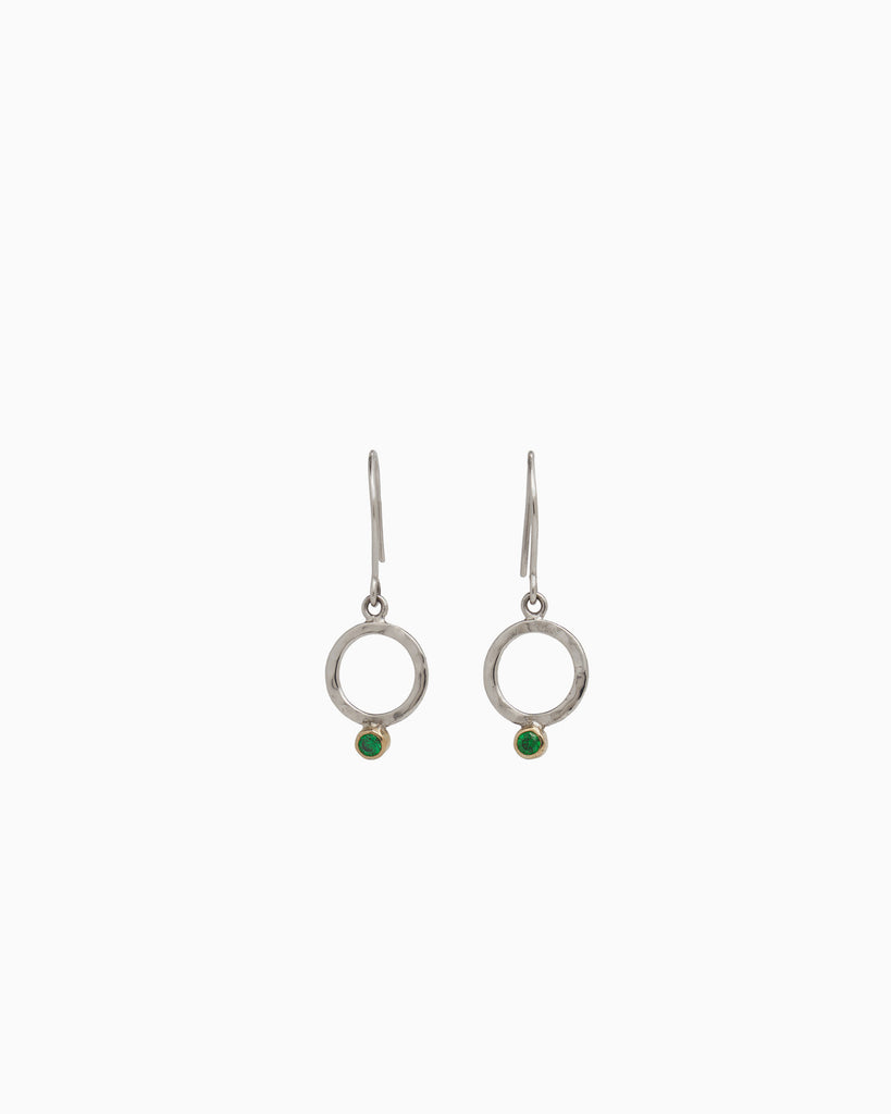 One Love Drop Earrings - Green Zircon