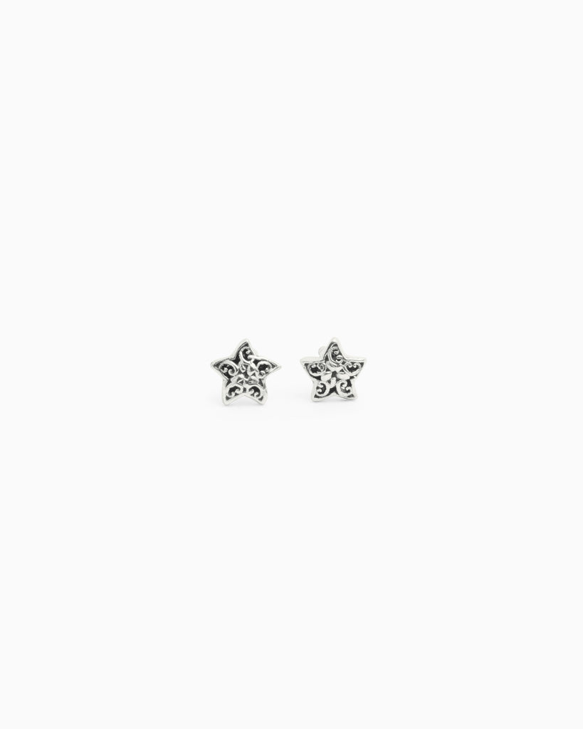 Starfish Studs with Petroglyph Texture