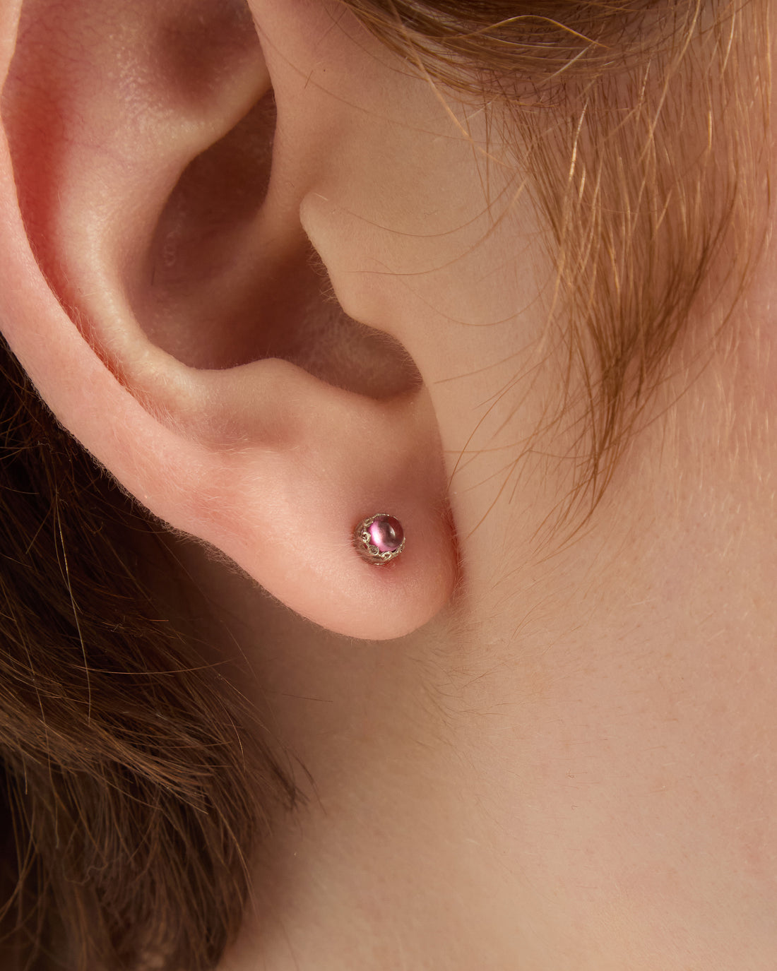 Breast Cancer Awareness Stud Earrings - Pink Zircon