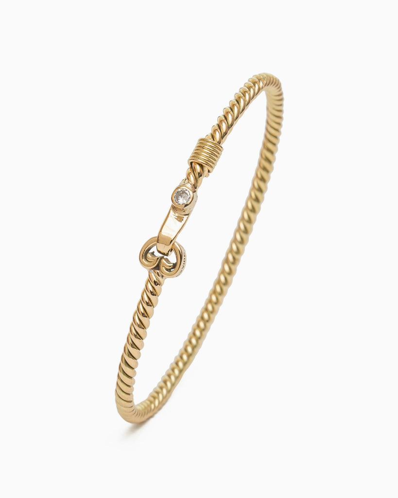 Twisted Hook Bracelet with Diamond