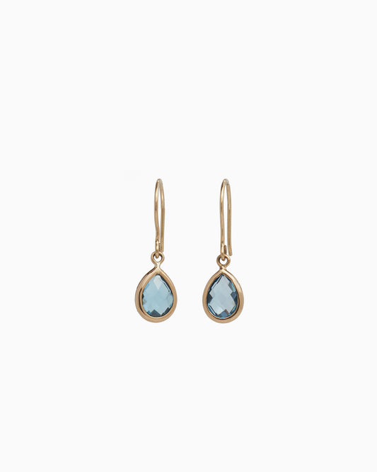 Dewdrop Stone Earrings - Hampton Blue Topaz