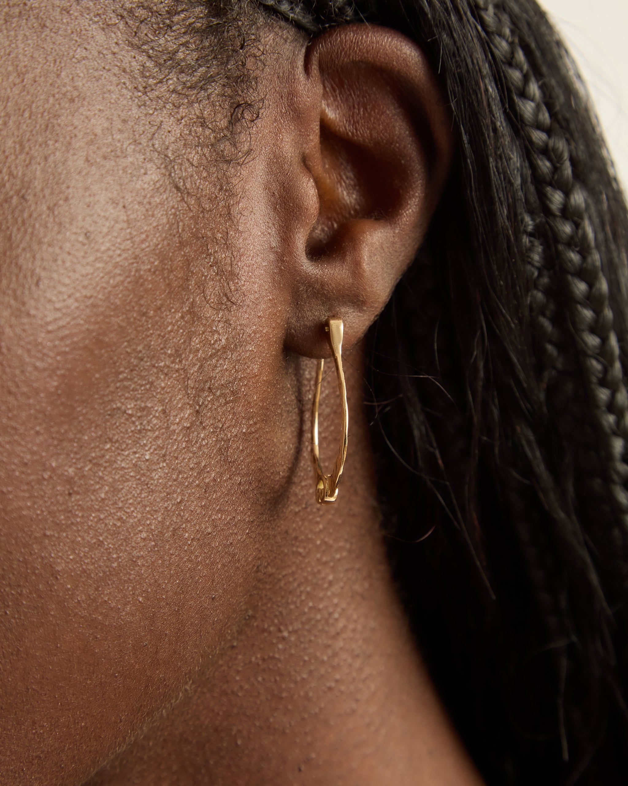 Hammered Petroglyph Hoops