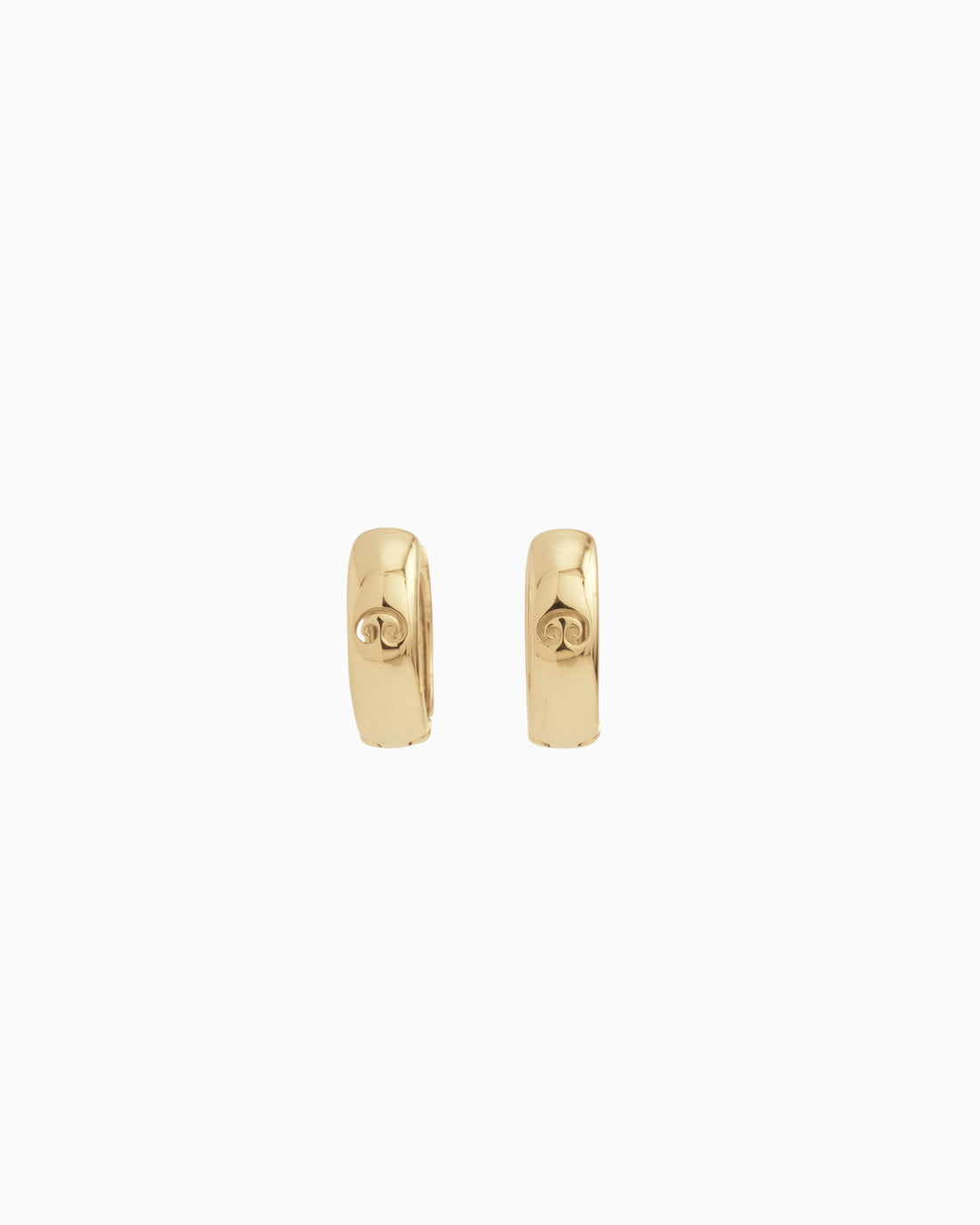 14K Gold Petroglyph Hinge Hoops