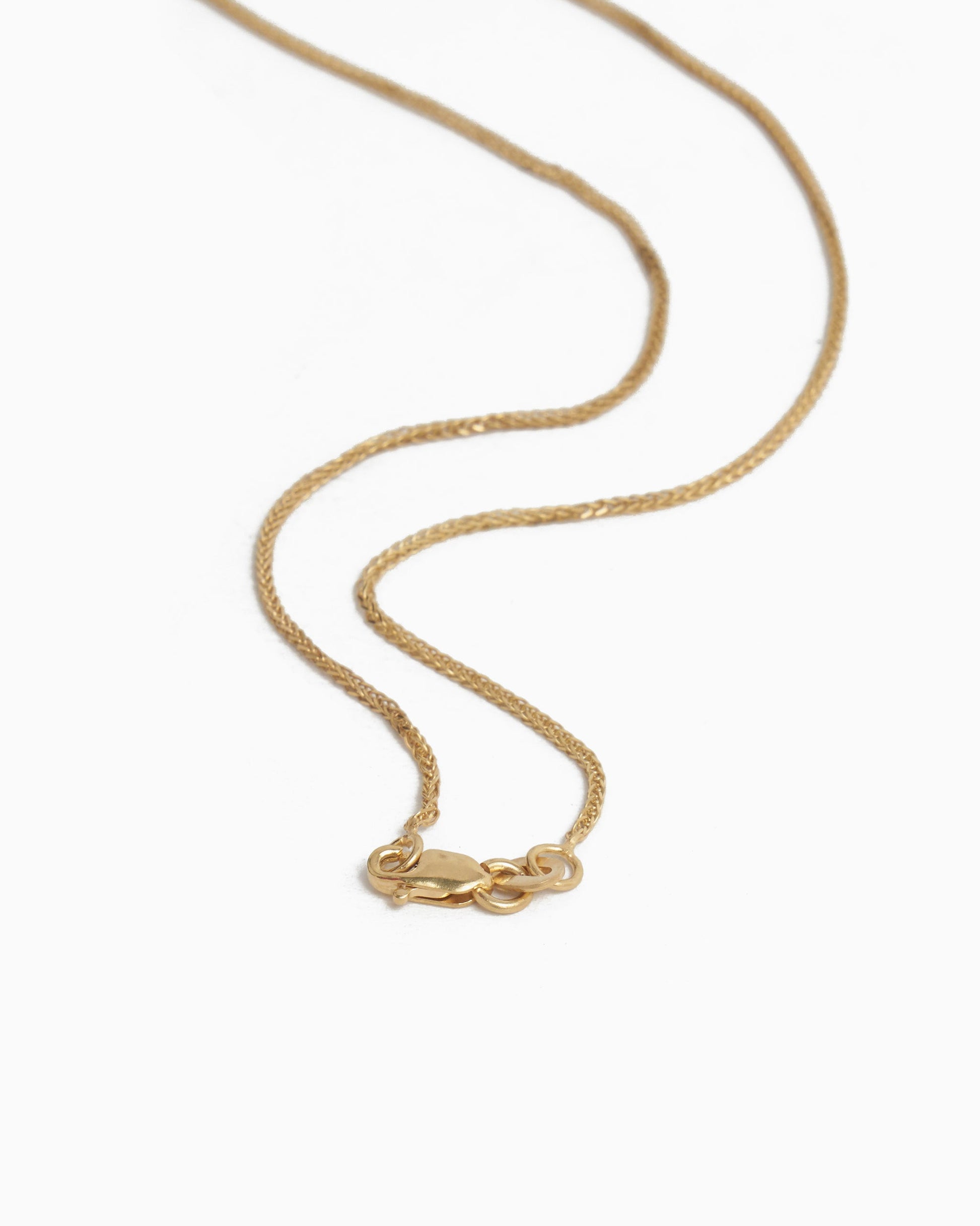 14K Solid Gold Wheat Chain Clasp