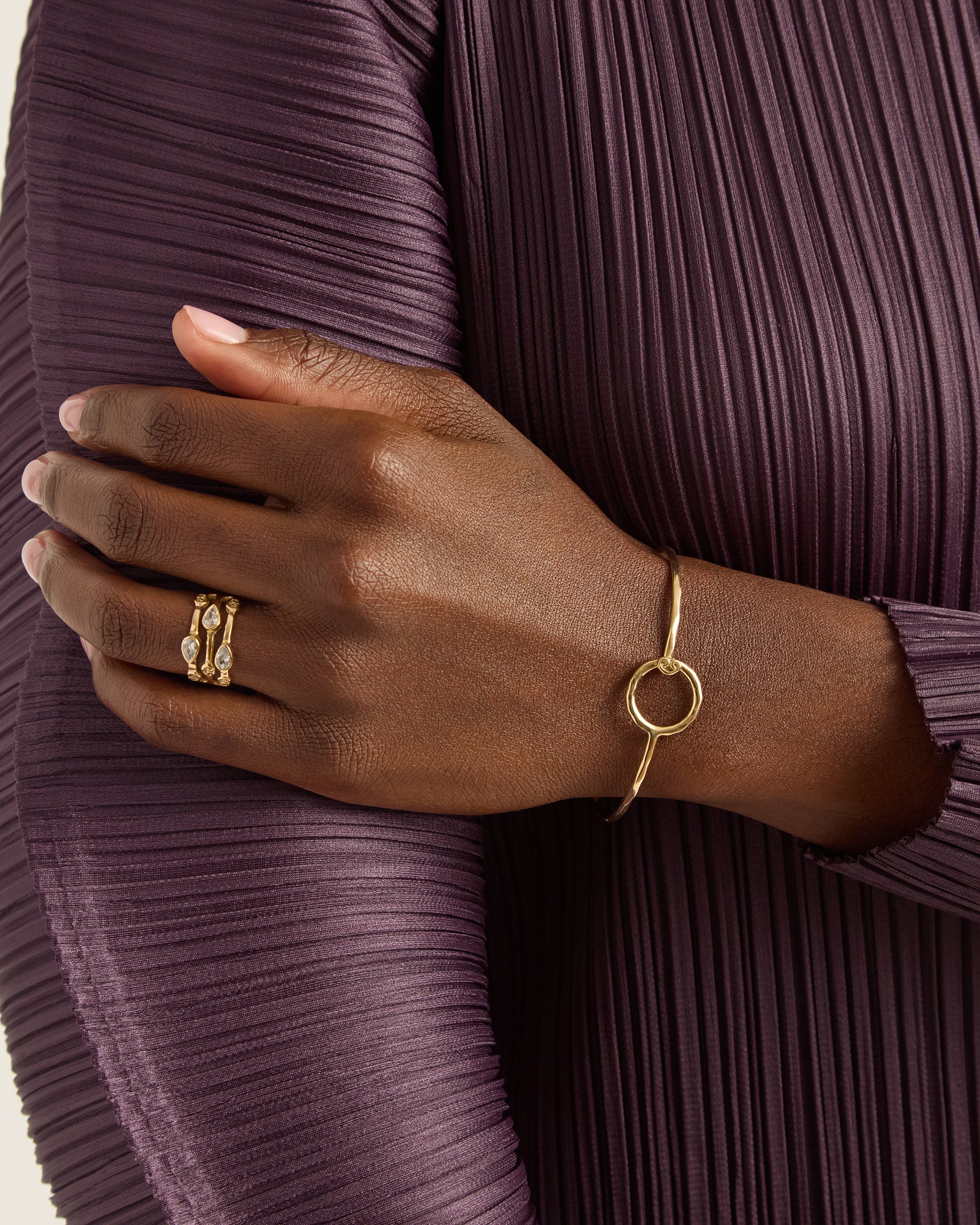 14K Gold One Love Hook Bracelet