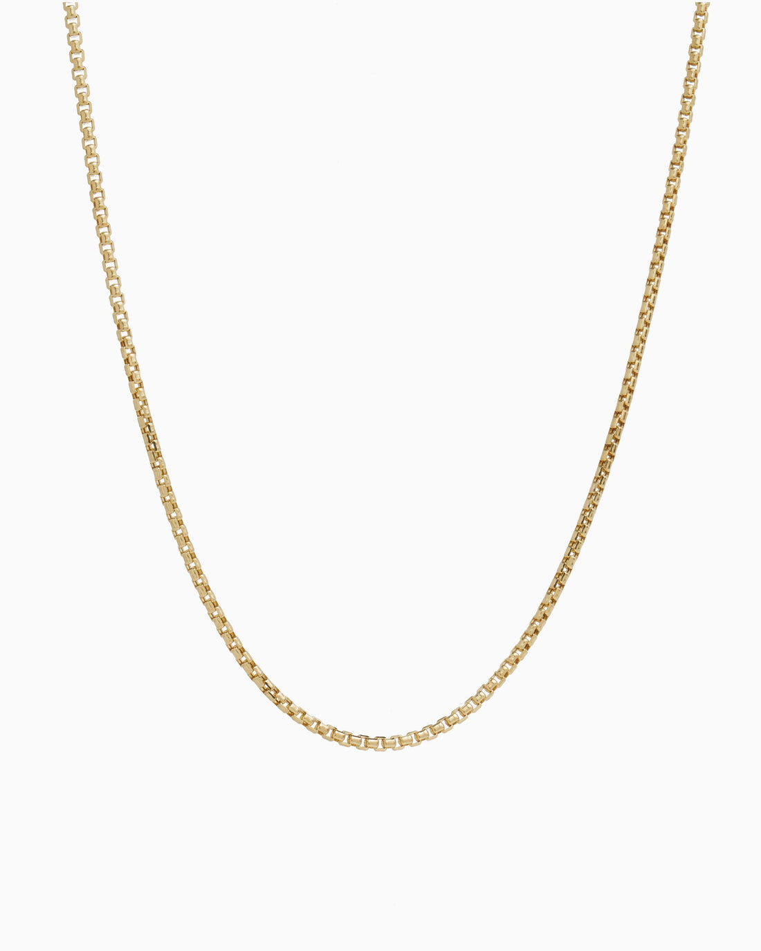 14K Solid Gold Nautical Box Chain