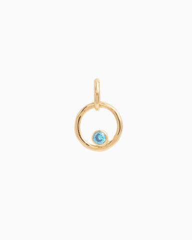 Mini One Love Pendant - Blue Zircon