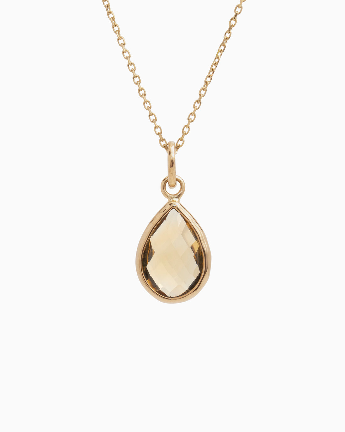 Dewdrop Stone Pendant - Citrine