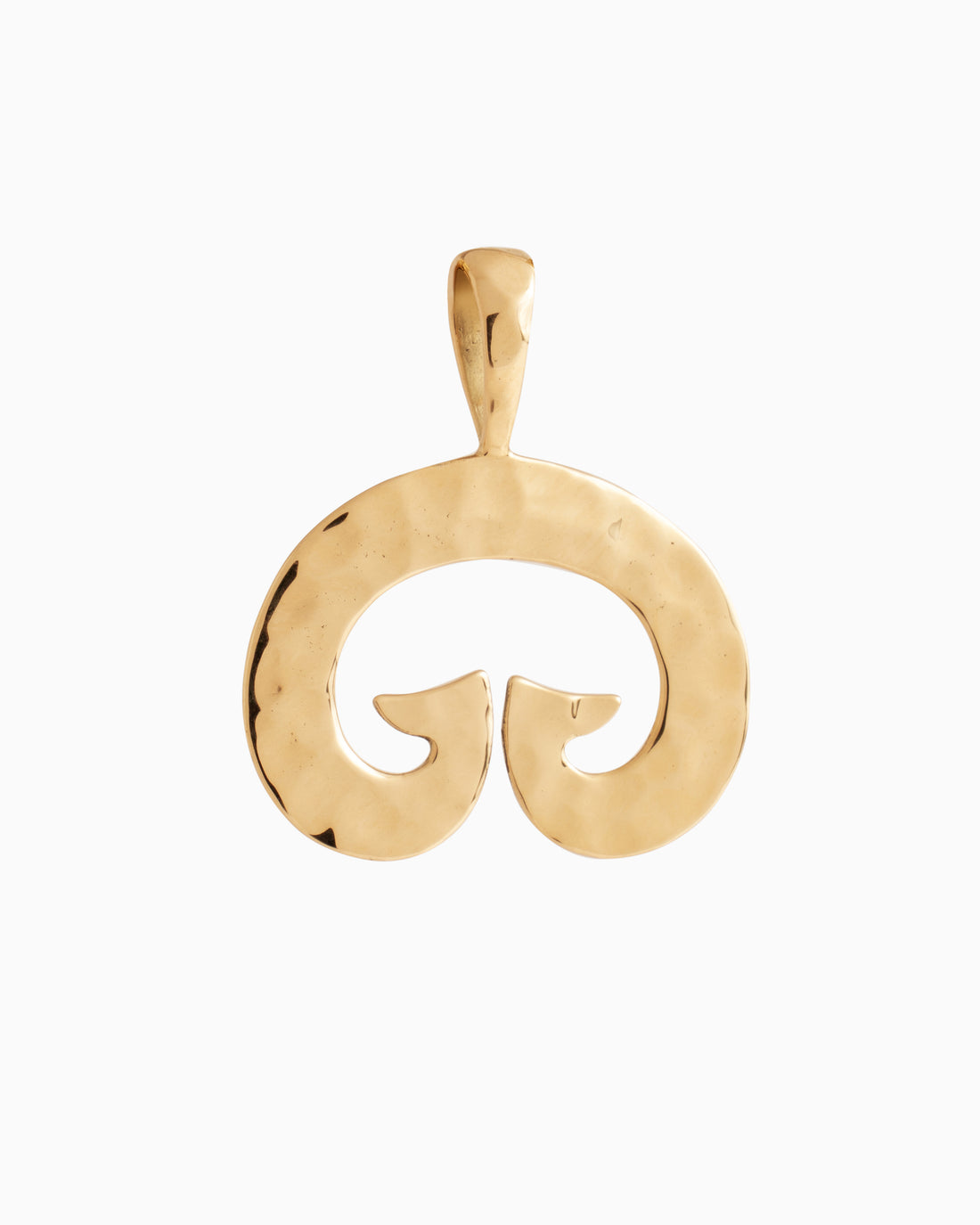 14K Gold Large Petroglyph Pendant