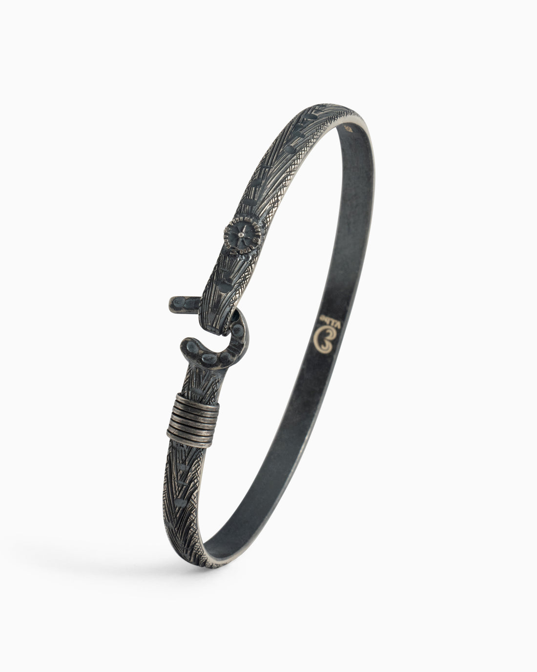 Marine Texture St. John Hook Bracelet with Compass, 5mm