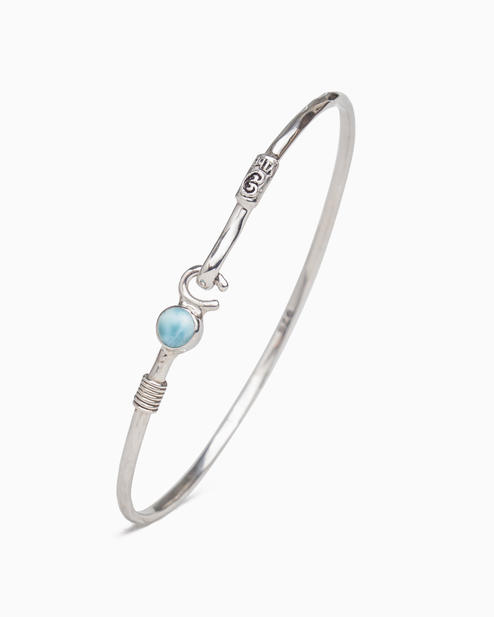 Les Poulettes Bijoux Bracciale Filo Nero Con 3 Rondelle Di Larimar E 2 Perle In Argento 925 - Regalo In Cofanetto