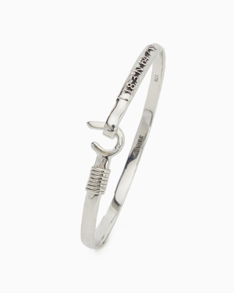 Island Fish Hook Bracelet Sterling Silver 7” Or 8” (1 3/4X 1