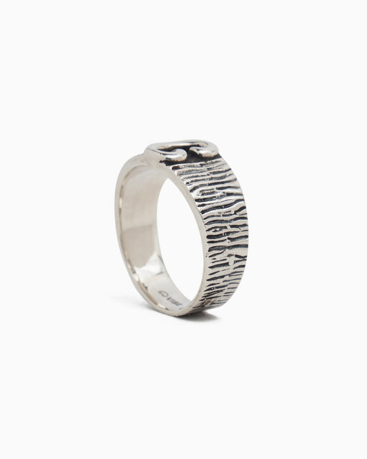 Textured Band with Open Petroglyph