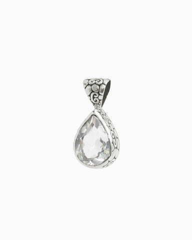 Island Glitz Pendant - White Topaz