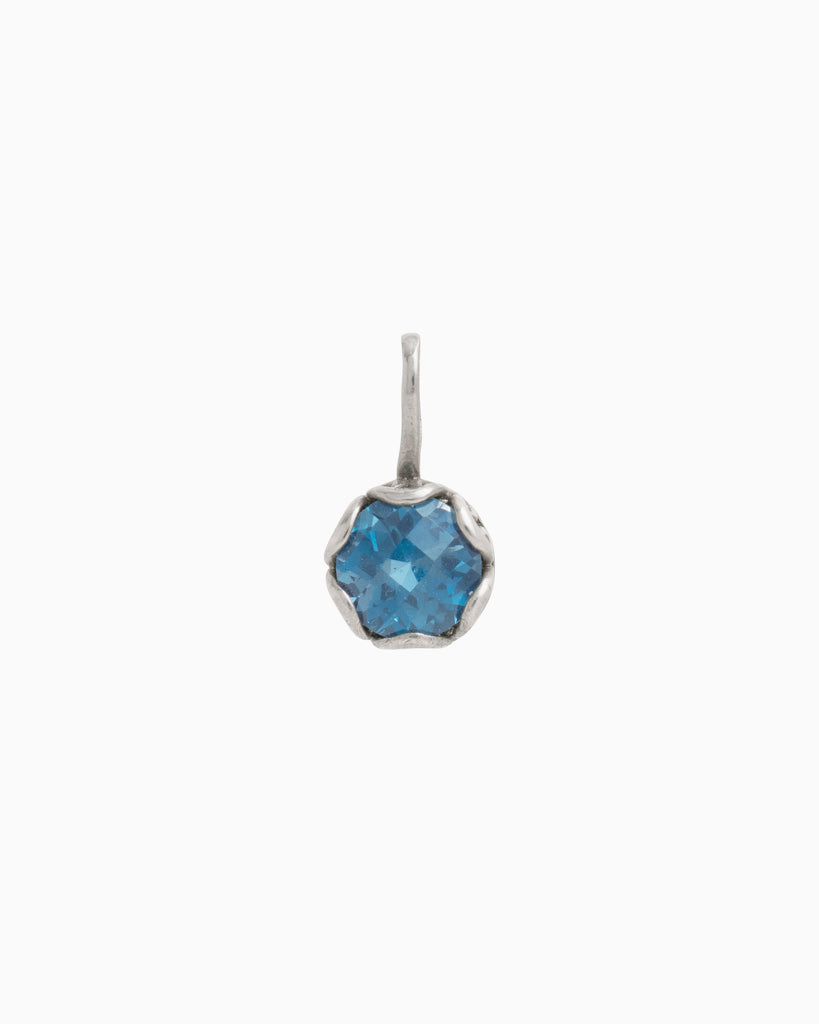 Princess Petroglyph Stone Pendant - London Blue Topaz