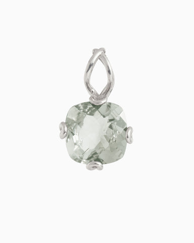 Intertwined Pendant with Stone - Prasiolite