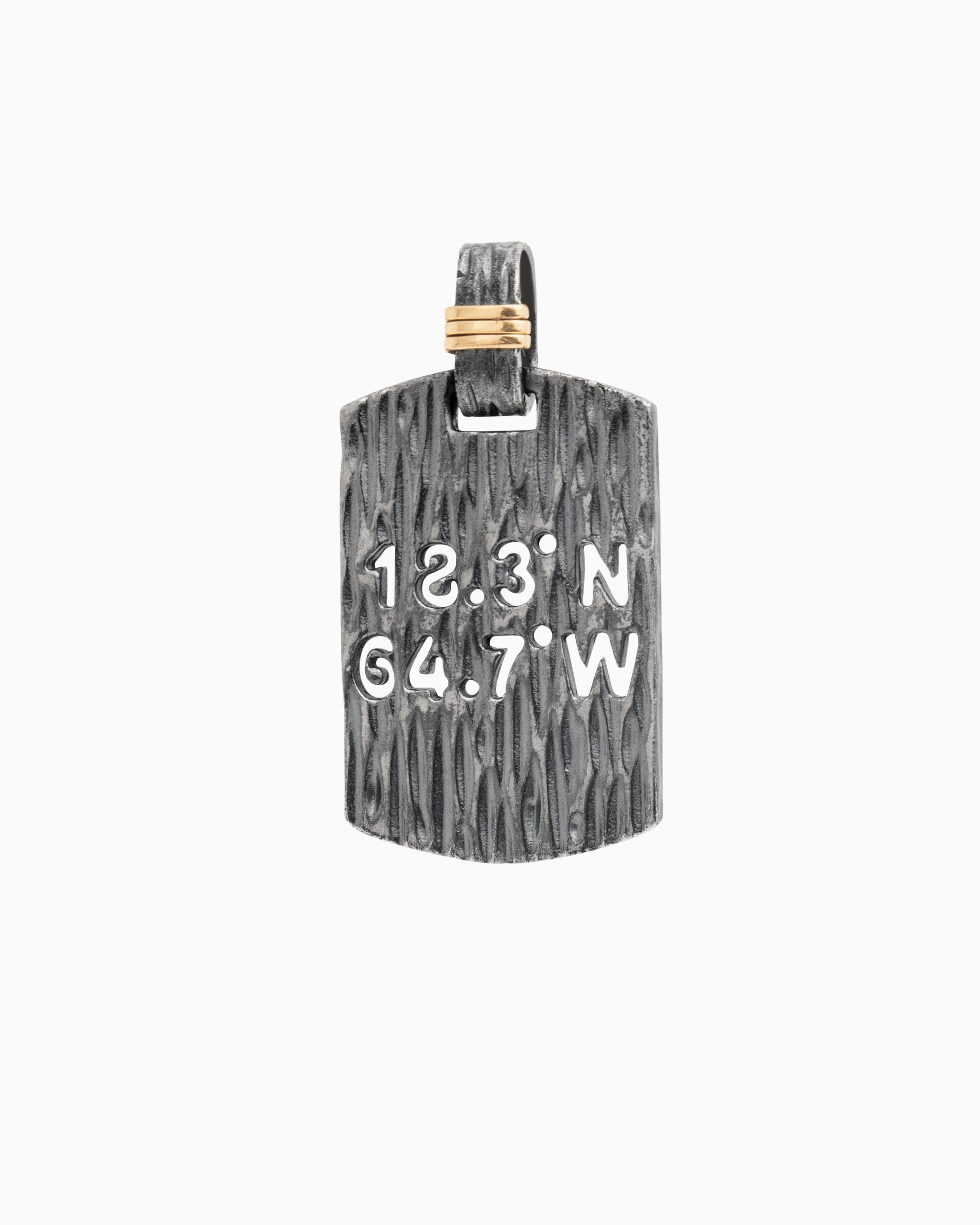 Salty Water Texture St. John Coordinates Pendant