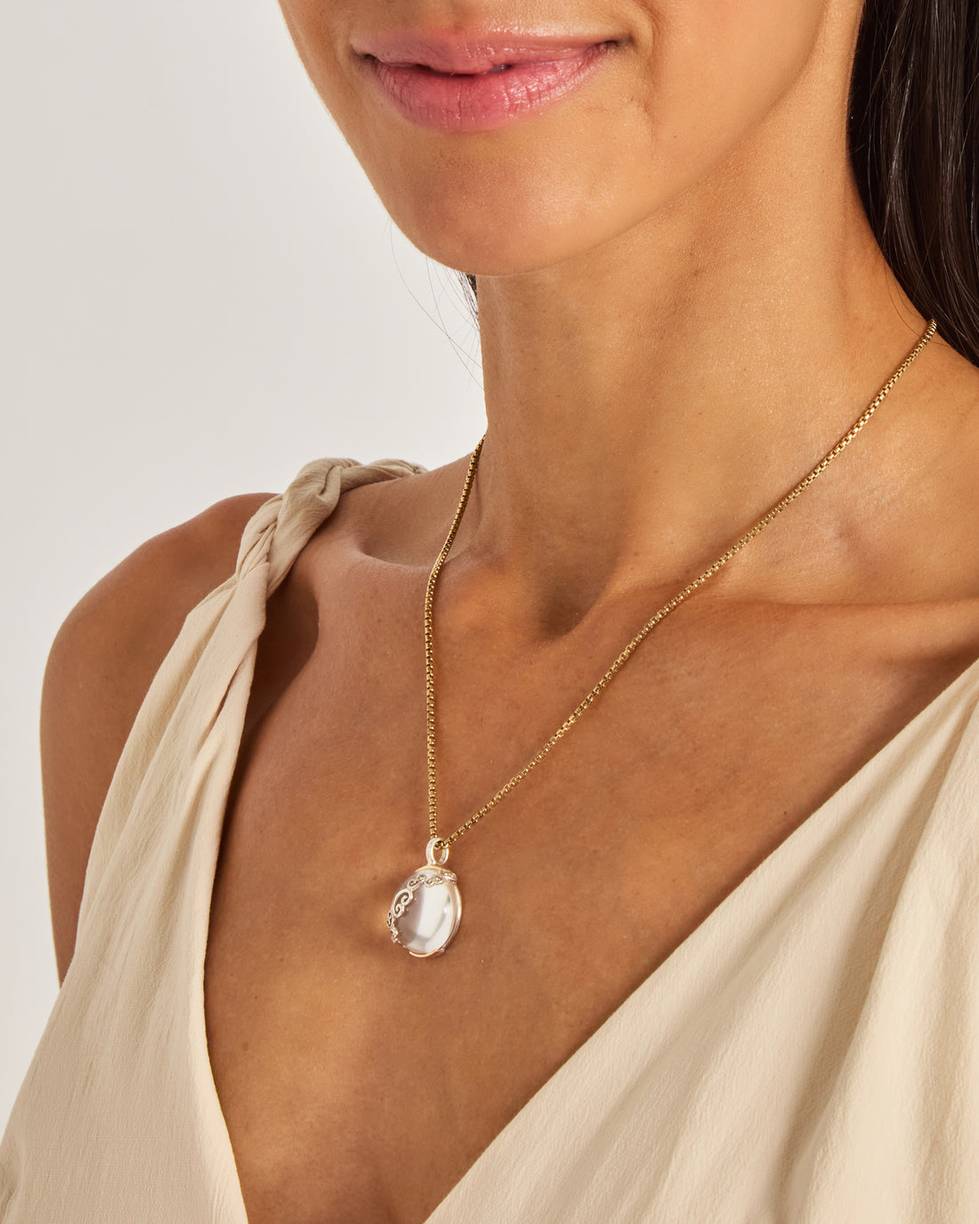 Petroglyph Eclipse Pendant - Crystal Quartz