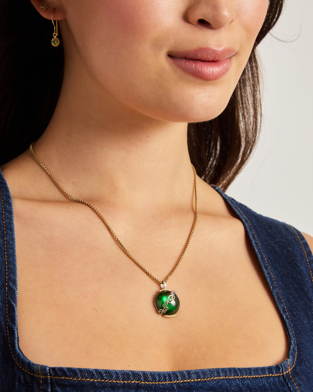 Petroglyph Eclipse Pendant - Green Zircon