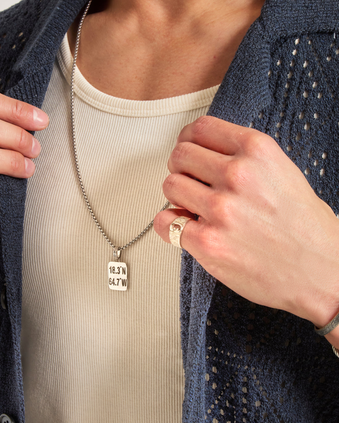 St. John Coordinates Cutout Pendant