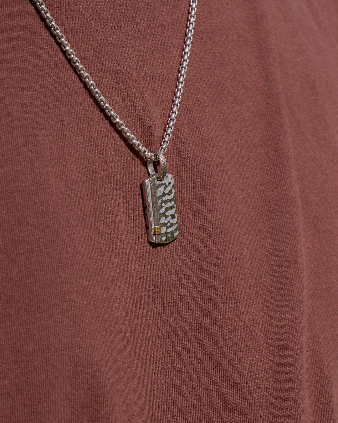St. John Coordinates Hammered Tag Pendant