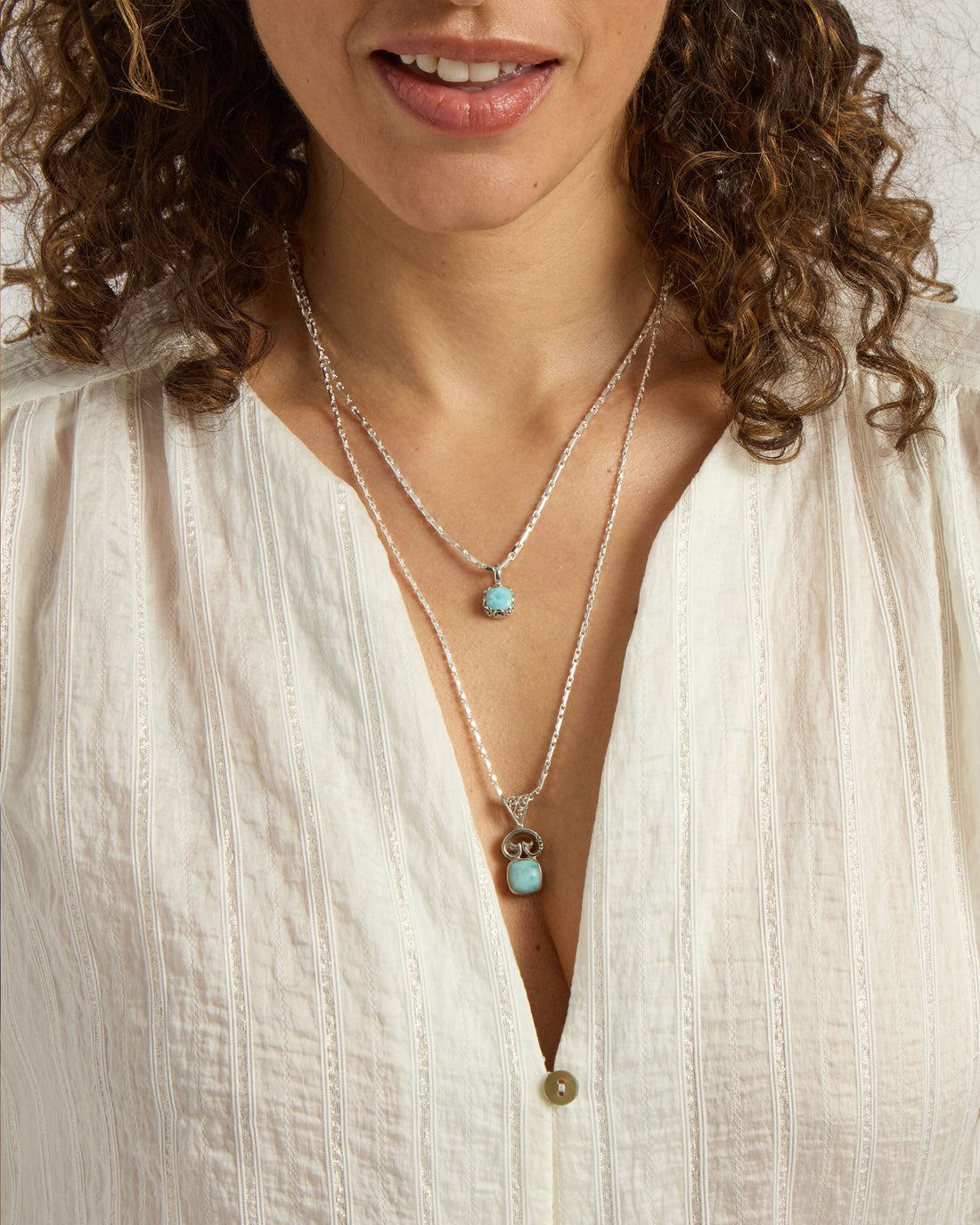 Jost Van Dyke Pendant - Larimar