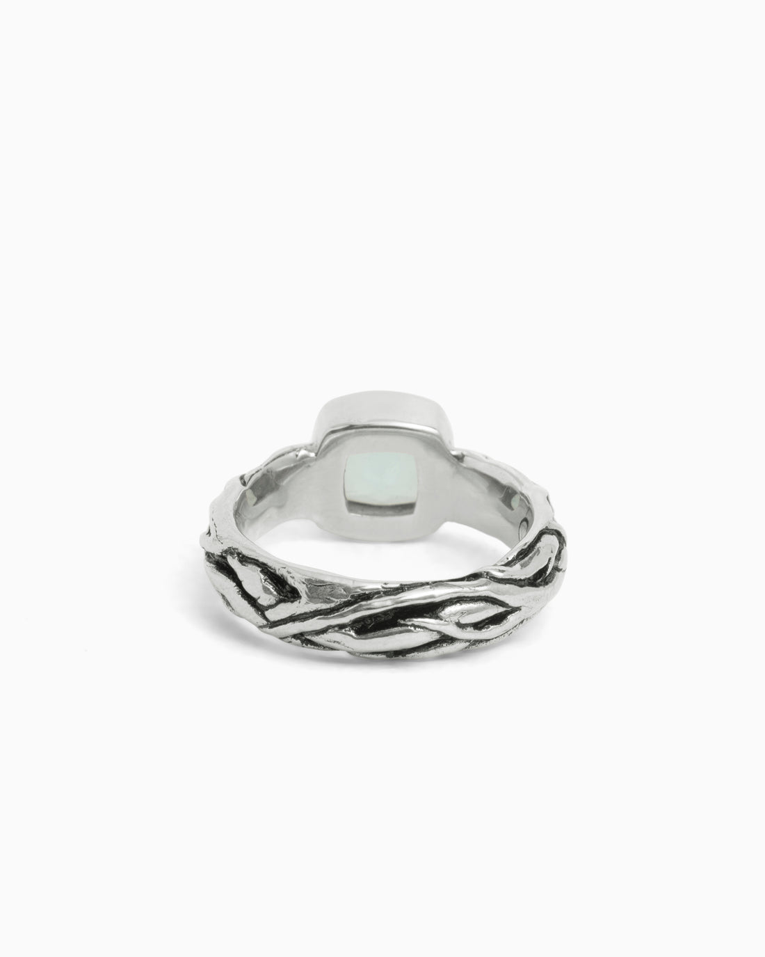 Nautical Rope Ring - Blue Chalcedony