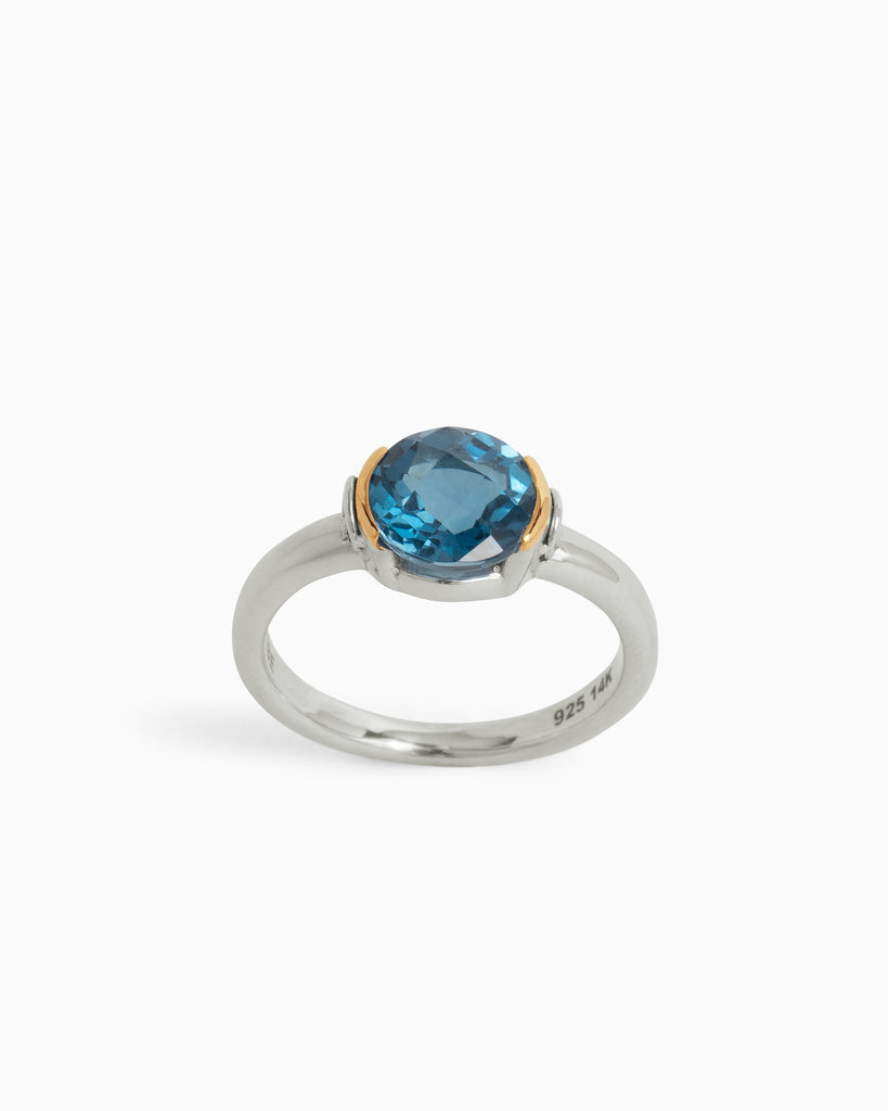 Stone Ring with 14K Gold Accent