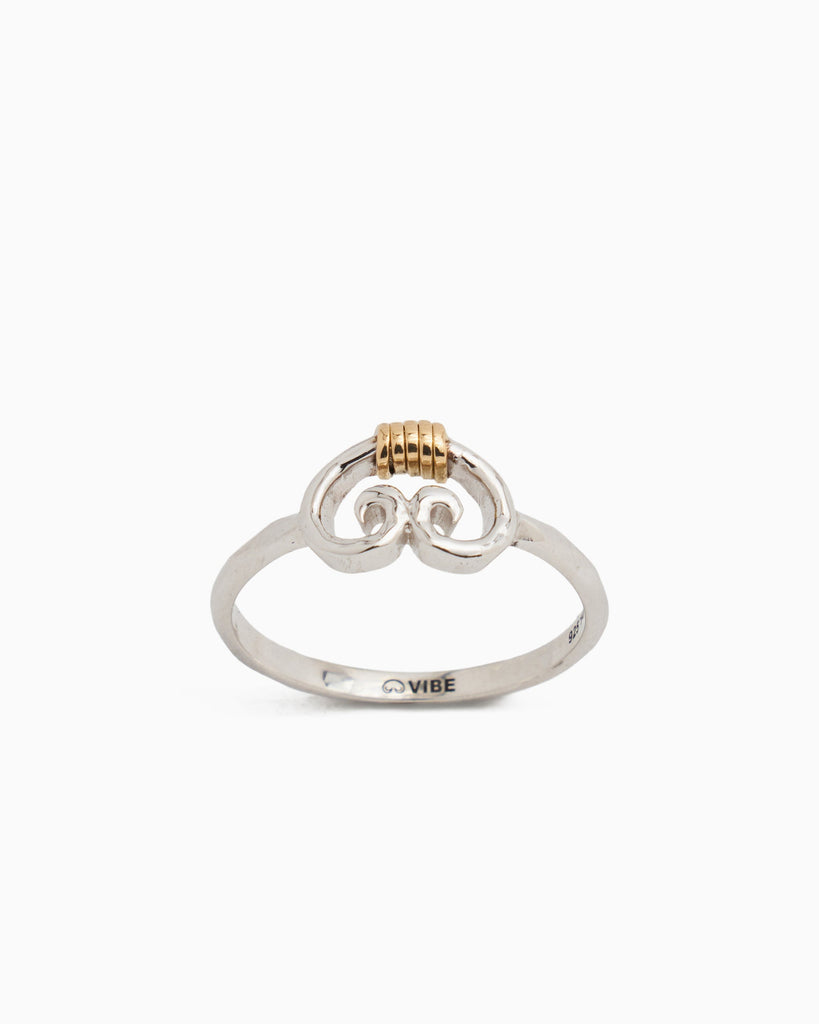 Petroglyph Ring with 14K Wraps
