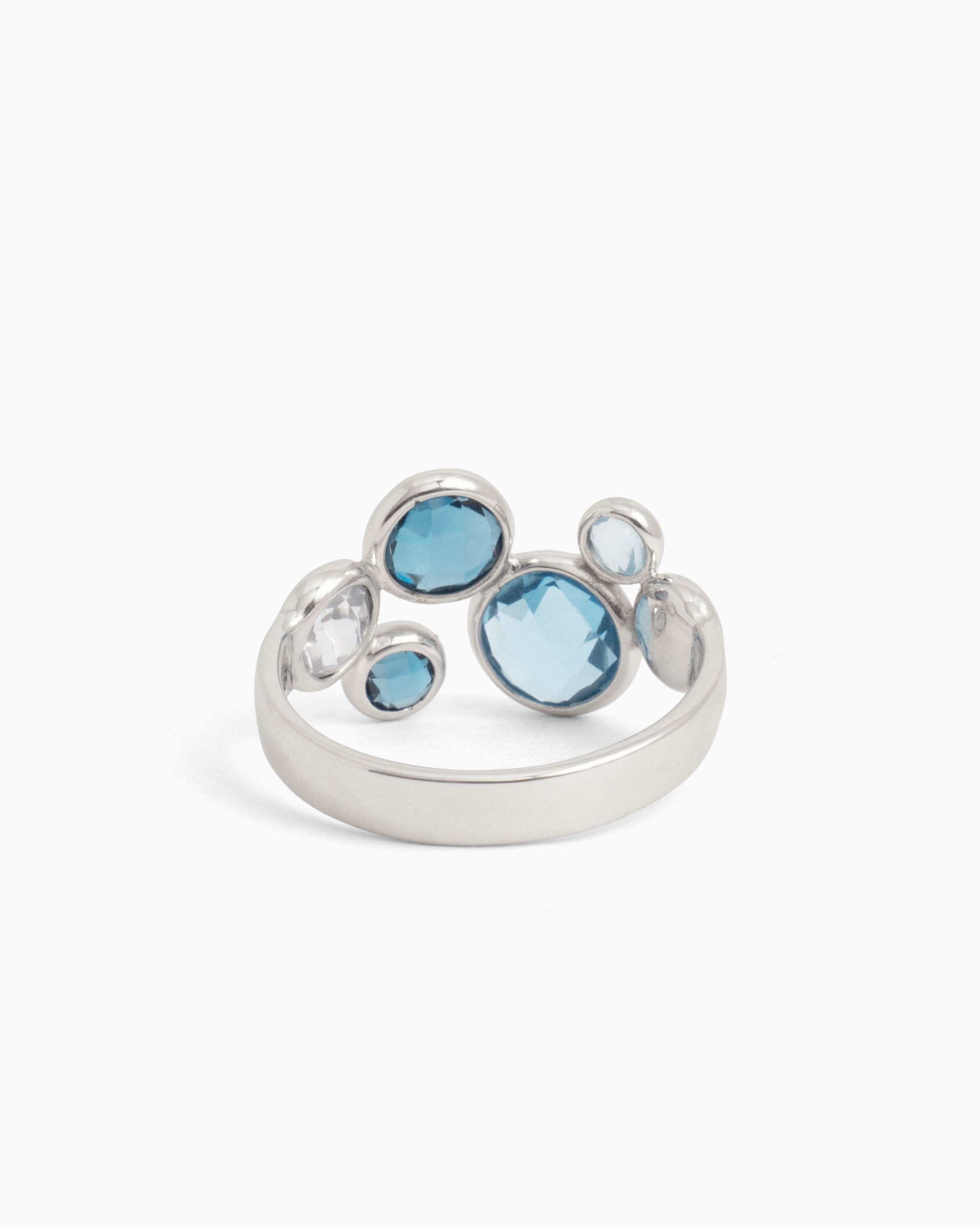Gemstone Bubble Ring - London Blue Topaz/Hampton Blue Topaz/Sky Blue Topaz/White Zircon
