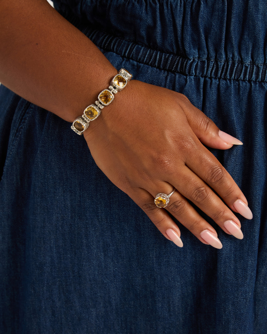 Princess Petroglyph Stone Ring - Citrine