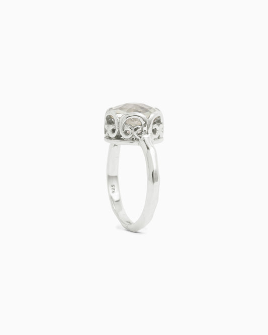 Princess Petroglyph Stone Ring - Prasiolite