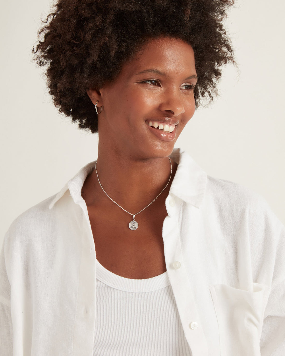 St. John Coordinates Medallion Charm with Crab Claw Bail