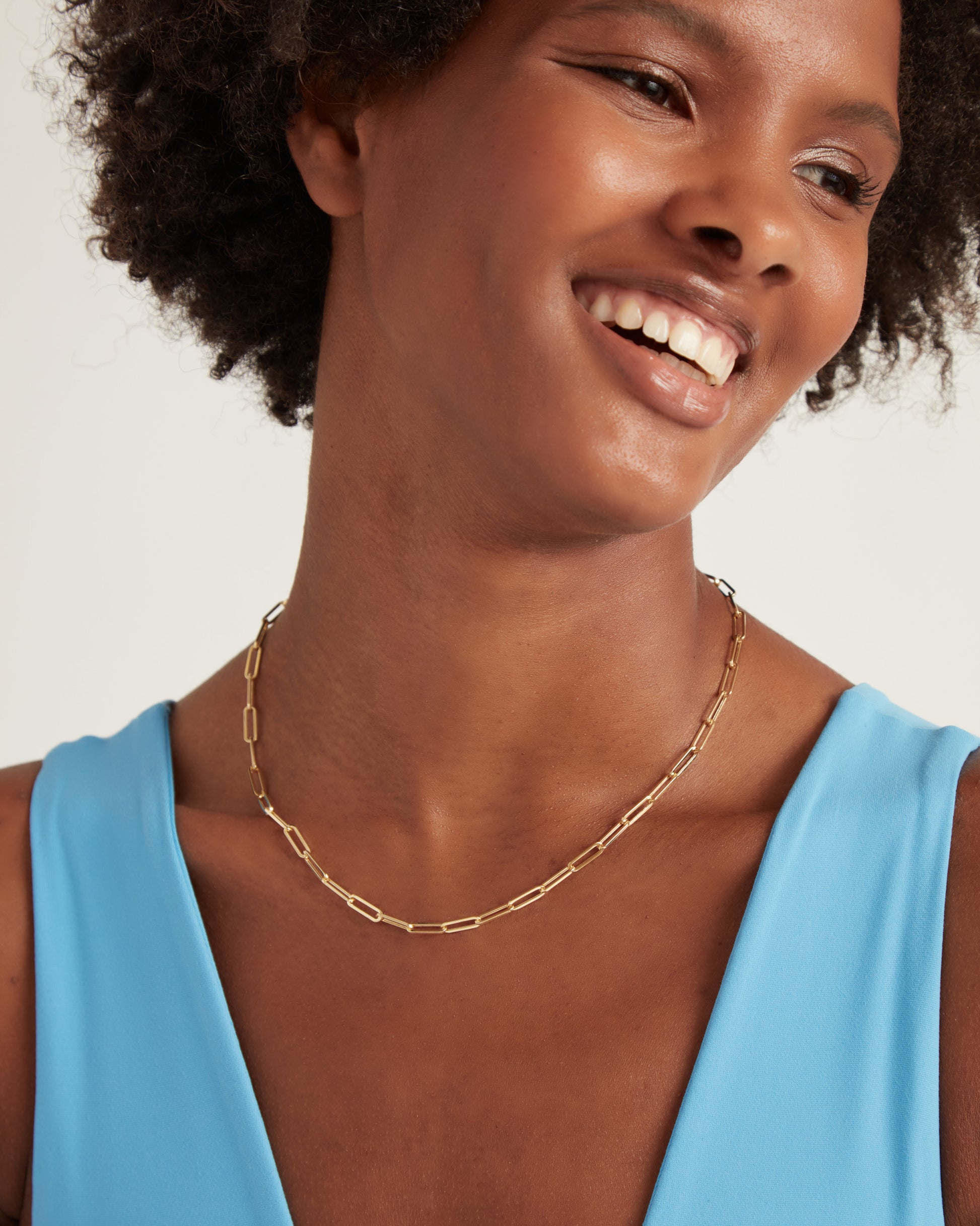 14K Solid Gold Paperclip Chain